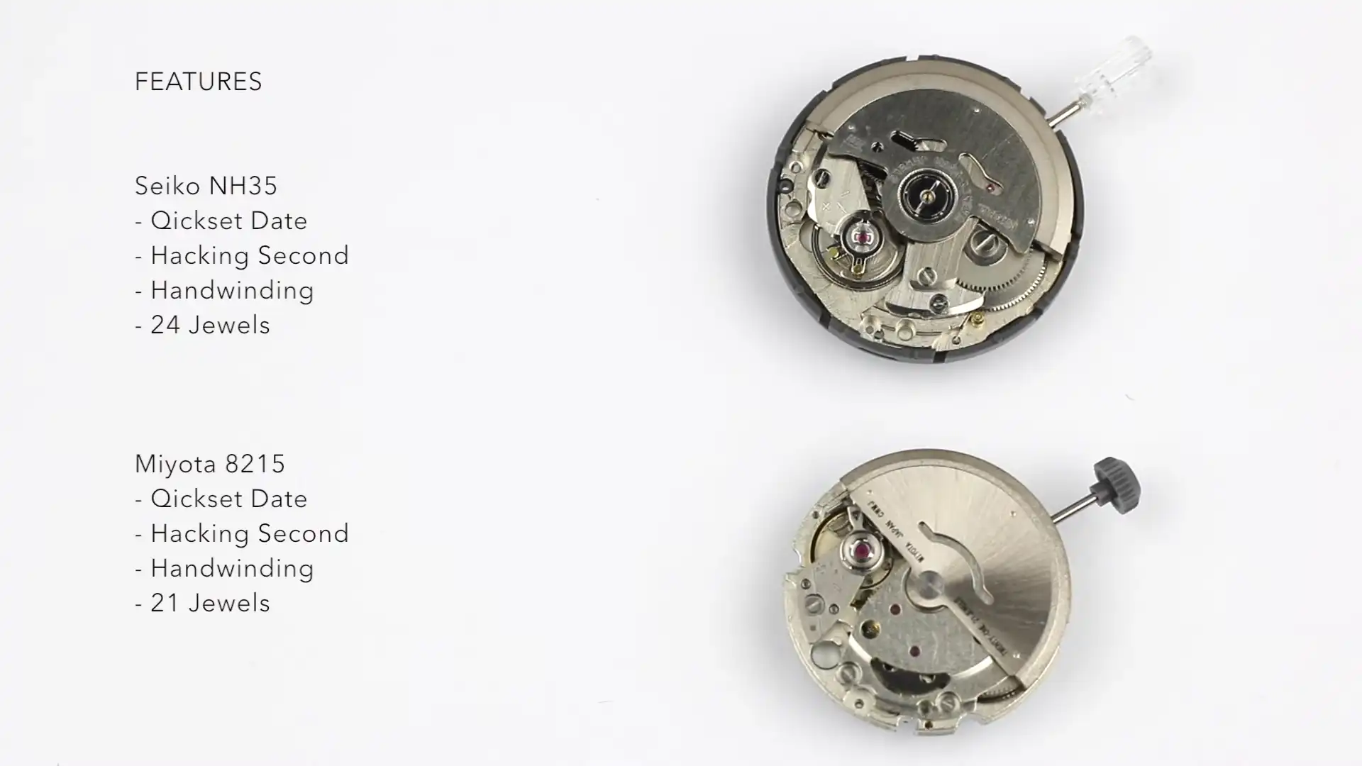 SEIKO NH35 vs. MIYOTA 8215 A Side By Side Comparison NH36 8210 4 58 screenshot